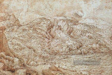  Landschaft Kunst - Landschaft der Alpen Flämisch Renaissance Bauer Pieter Bruegel der Ältere
